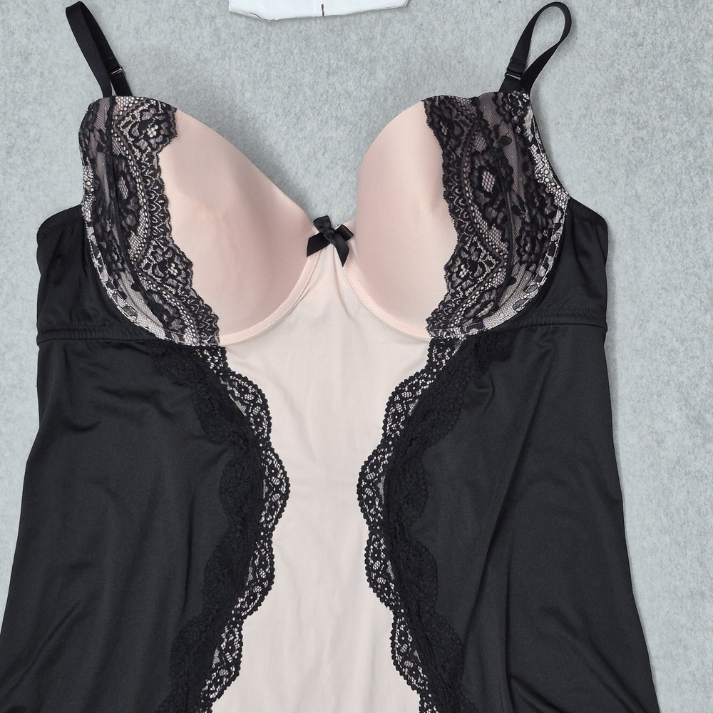 Torrid Women Sleepwear 4 Black Tank Top Underwired Lace Bow Strap‎